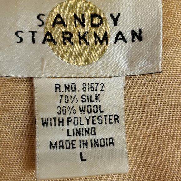 Sandy Sparkman Floral Silk/Wool Jacket-Cadigan Size L - Picture 16 of 16